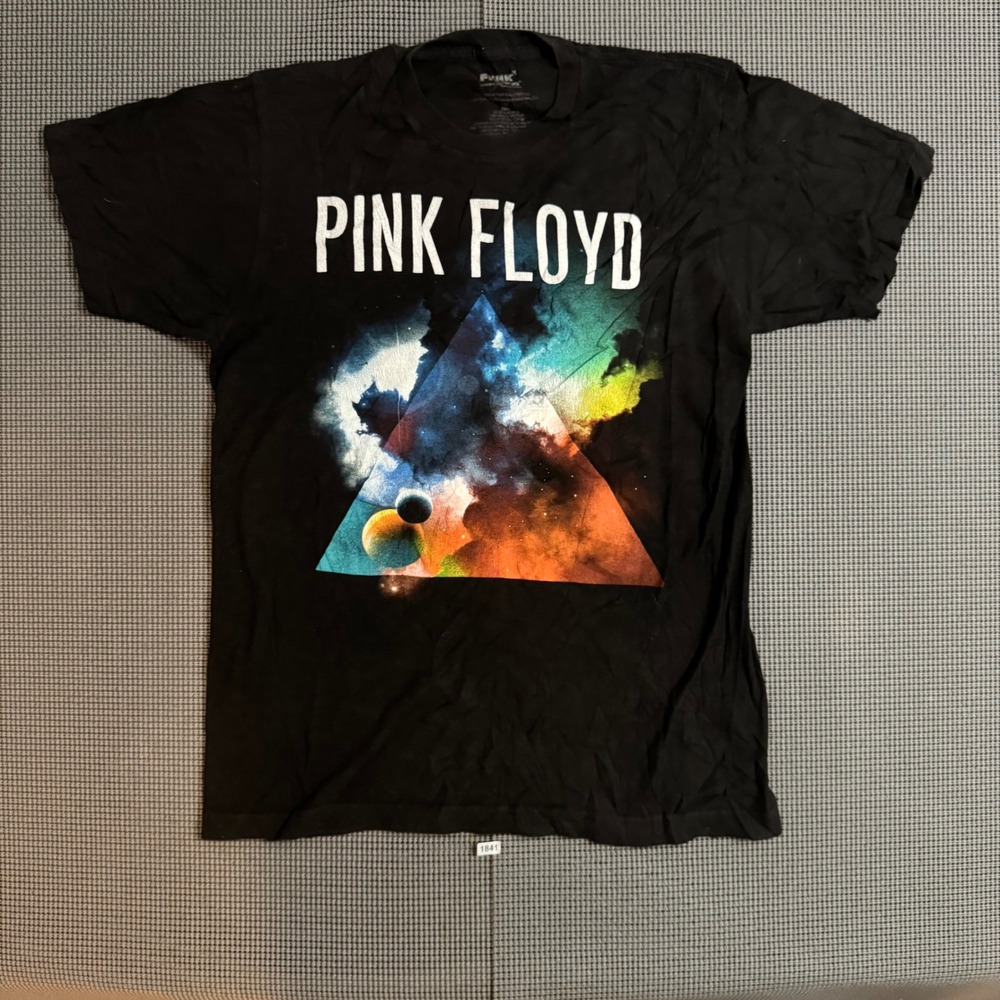 Pink Floyd Dark Side of the Moon Cosmic Prism Graphic T-Shirt Black Medium